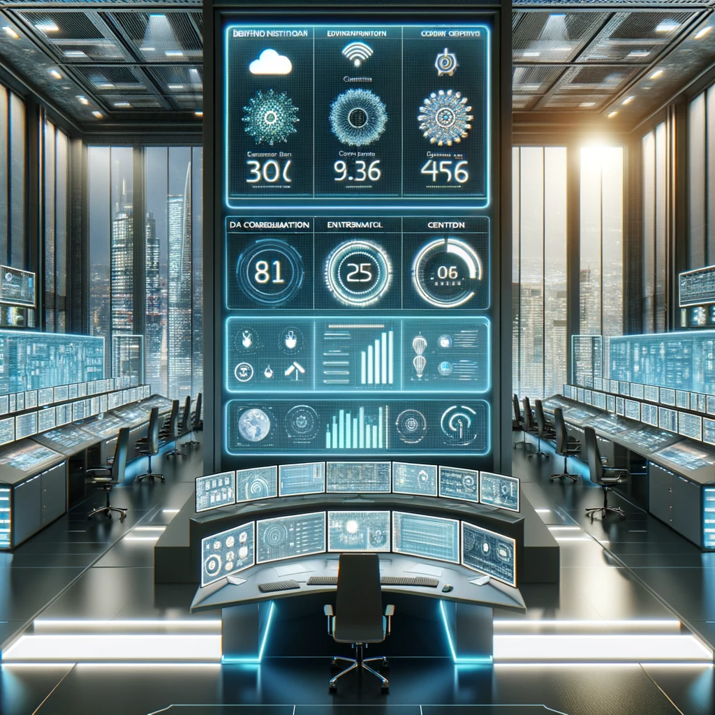 Futuristic Control Room for Building Management